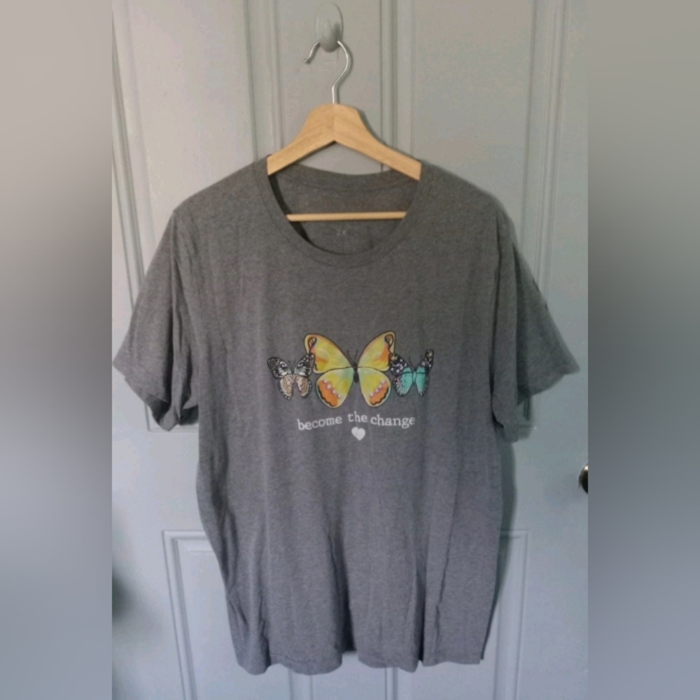 Become The Change Butterfly Tee 2X